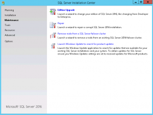 SQL Server edition upgrade