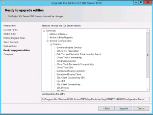 ready to upgrade sql server 2016 edition