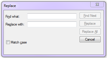 replace all in notepad