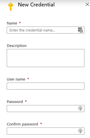 Add New Credential To Azure Automation