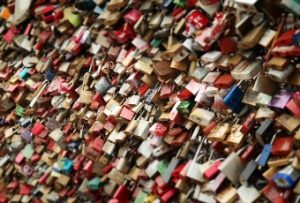 locks on a bridge