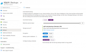 sql server iaas agent extension backup