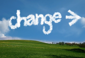 change - written in the clouds