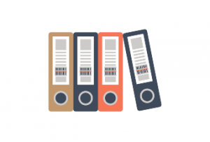 colourful box files